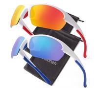 DQbhzh Sunglasses for Men and Women, Sports Sunglasses, Cycling, Running, Driving, Softball, Baseball, Beach Volleyball, White Red/Yellow Gold+White Blue/Blue, Purple