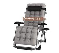 DQCHAIR Zero Gravity Chaise Lounges Patio Lounger Chair Folding Chair Outdoor Adjustable Recliner Beach Camping Portable Chair For Heavy People With Cushions (Color : Gray)
