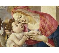 DQCJIYIGL Art Print Images Lorenzo Magnificent and His Brother Giuliano De Medici Detail of Lady and Child with Angels or Lady of Magnificent by Sandro Botticelli for Home Decor 60x90cm