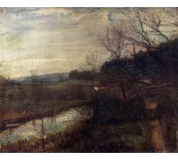 DQCJIYIGL Famous Art Print Artwork Artwork Paintings a Landscape by Ambrose Mcevoy Canvas Wall Art for Home Decor 60x90cm