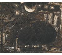 DQCJIYIGL Famous Art Print Artwork Artwork Paintings a Shepherd and His Flock Under the Moon and Stars by Famous Painter Canvas Wall Art for Home Decor 60x90cm
