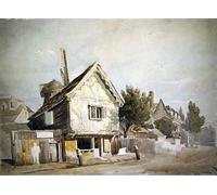 DQCJIYIGL Famous Art Print Artwork Artwork Paintings a Street with Old Houses a Windmill Beyond by Varley Canvas Wall Art for Home Decor 60x90cm