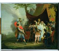 DQCJIYIGL Famous Art Print Artwork Artwork Paintings Achilles Has a Dispute with Agamemnon by Johann Heinrich Wilhelm Tischbein Canvas Wall Art for Home Decor 60x90cm
