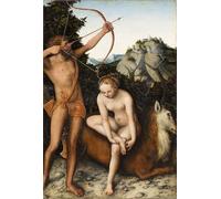 DQCJIYIGL Famous Art Print Artwork Artwork Paintings Allegory of Law and Grace by Lucas Cranach the Elder Canvas Wall Art for Home Decor 60x90cm