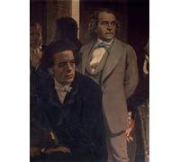 DQCJIYIGL Famous Art Print Artwork Artwork Paintings Anton Grigoryevich Rubinstein and Alexander Nikolayevich Serov by Ilya Efimovich Repin Canvas Wall Art for Home Decor 60x90cm