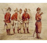 DQCJIYIGL Famous Art Print Artwork Artwork Paintings Calabrian Soldiers During Expedition of the Thousand Illustration by Ippolito Caffi Canvas Wall Art for Home Decor 60x90cm