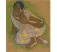 DQCJIYIGL Famous Art Print Artwork Artwork Paintings Crouching Tahitian Woman Study for Nafea Faaipoipo by Paul Gauguin Canvas Wall Art for Home Decor 60x90cm