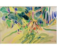 DQCJIYIGL Famous Art Print Artwork Artwork Paintings Garden in Bloom by Curt Herrmann Canvas Wall Art for Home Decor 60x90cm