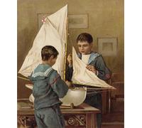 DQCJIYIGL Famous Art Print Artwork Artwork Paintings Getting Ready for Sea by William Henry Boot Canvas Wall Art for Home Decor 60x90cm