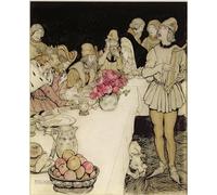 DQCJIYIGL Famous Art Print Artwork Artwork Paintings How At a Great Feast That King Mark Made Came Eliot the Harper by Arthur Rackham Canvas Wall Art for Home Decor 60x90cm