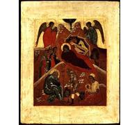 DQCJIYIGL Famous Art Print Artwork Artwork Paintings Icon of the Nativity the Adoration of the Magi and the Temptation of St. by Novgorod School Canvas Wall Art for Home Decor 60x90cm