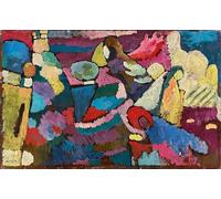 DQCJIYIGL Famous Art Print Artwork Artwork Paintings Improvisation on Mahogany. by Wassily Kandinsky Canvas Wall Art for Home Decor 60x90cm