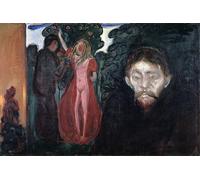 DQCJIYIGL Famous Art Print Artwork Artwork Paintings Jealousy by Edvard Munch Canvas Wall Art for Home Decor 60x90cm