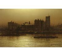 DQCJIYIGL Famous Art Print Artwork Artwork Paintings Lambeth London by Louis Grimshaw Canvas Wall Art for Home Decor 60x90cm