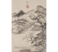 DQCJIYIGL Famous Art Print Artwork Artwork Paintings Landscape in the Style of Various Old by Wang Jian Canvas Wall Art for Home Decor 60x90cm