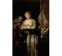 DQCJIYIGL Famous Art Print Artwork Artwork Paintings Maja and Celestina on a Balcony by Francisco De Goya Canvas Wall Art for Home Decor 60x90cm