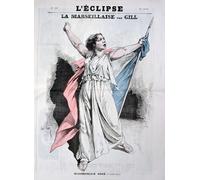 DQCJIYIGL Famous Art Print Artwork Artwork Paintings Mlle Agar Singing the Marseillaise by Andre Gill Canvas Wall Art for Home Decor 60x90cm