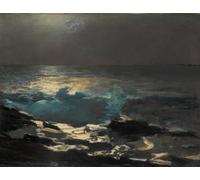 DQCJIYIGL Famous Art Print Artwork Artwork Paintings Moonlight Wood Island Light by Winslow Homer Canvas Wall Art for Home Decor 60x90cm