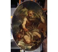 DQCJIYIGL Famous Art Print Artwork Artwork Paintings Neptune with a Crown and a Represented with Sea Monsters by Stefano Torelli Canvas Wall Art for Home Decor 60x90cm