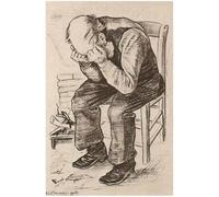 DQCJIYIGL Famous Art Print Artwork Artwork Paintings Old Man with His Head in His Hands by Vincent Van Gogh Canvas Wall Art for Home Decor 60x90cm