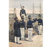 DQCJIYIGL Famous Art Print Artwork Artwork Paintings Outfit of French Troops At All Times French Navy Officers and Sailors Canvas Wall Art for Home Decor 60x90cm