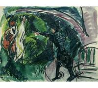 DQCJIYIGL Famous Art Print Artwork Artwork Paintings Pantomime reimann I. by Ernst Ludwig Kirchner Canvas Wall Art for Home Decor 60x90cm