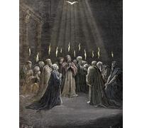 DQCJIYIGL Famous Art Print Artwork Artwork Paintings Pentecost Descent of the Holy Spirit Upon the Apostles and Other Followers by Gustave Dore Canvas Wall Art for Home Decor 60x90cm