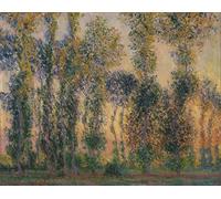 DQCJIYIGL Famous Art Print Artwork Artwork Paintings Poplars At Giverny Sunrise by Claude Monet Canvas Wall Art for Home Decor 60x90cm