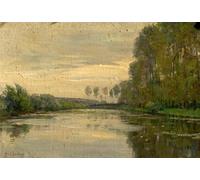 DQCJIYIGL Famous Art Print Artwork Artwork Paintings River Scene the Lower Loire France by Alexandre Jacques Chantron Canvas Wall Art for Home Decor 60x90cm