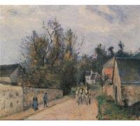 DQCJIYIGL Famous Art Print Artwork Artwork Paintings Route Dennery to the Hermitage Pontoise by Camille Jacob Pissarro Canvas Wall Art for Home Decor 60x90cm