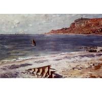 DQCJIYIGL Famous Art Print Artwork Artwork Paintings Sailing At Sainte-adresse by Claude Monet Canvas Wall Art for Home Decor 60x90cm