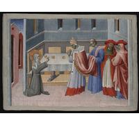 DQCJIYIGL Famous Art Print Artwork Artwork Paintings Saint Clare of Assisi Blessing the Bread Before Pope Innocent Iv by Di Paolo Canvas Wall Art for Home Decor 60x90cm