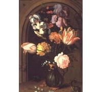 DQCJIYIGL Famous Art Print Artwork Artwork Paintings Still Life of Flowers in a Vase by Balthasar Van Der Ast Canvas Wall Art for Home Decor 60x90cm