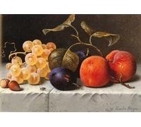 DQCJIYIGL Famous Art Print Artwork Artwork Paintings Still Life with Fruit and Nuts by Emilie Preyer Canvas Wall Art for Home Decor 60x90cm