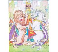 DQCJIYIGL Famous Art Print Artwork Artwork Paintings the Animal Were Fighting for the Crown by Leonard Leslie Brooke Canvas Wall Art for Home Decor 60x90cm
