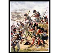 DQCJIYIGL Famous Art Print Artwork Artwork Paintings the Attack of the Black Watch by Henry A. Payne Canvas Wall Art for Home Decor 60x90cm