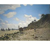 DQCJIYIGL Famous Art Print Artwork Artwork Paintings the Beach At Honfleur by Claude Monet Canvas Wall Art for Home Decor 60x90cm