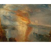 DQCJIYIGL Famous Art Print Artwork Artwork Paintings the Burning of the Houses of Lords and October by Mallord William Turner Canvas Wall Art for Home Decor 60x90cm
