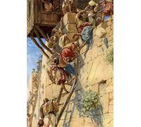 DQCJIYIGL Famous Art Print Artwork Artwork Paintings the Capture of Jerusalem From the Jebusites Bible by William Brassey Hole Canvas Wall Art for Home Decor 60x90cm