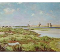 DQCJIYIGL Famous Art Print Artwork Artwork Paintings the City Walls of Aigues-mortes by Jean Frederic Bazille Canvas Wall Art for Home Decor 60x90cm