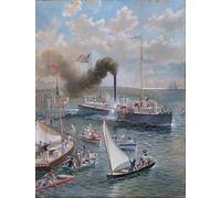 DQCJIYIGL Famous Art Print Artwork Artwork Paintings the Clermont by Henry Alexander Ogden Canvas Wall Art for Home Decor 60x90cm