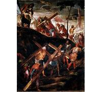 DQCJIYIGL Famous Art Print Artwork Artwork Paintings the Climb to Calvary by Jacopo Robusti Tintoretto Canvas Wall Art for Home Decor 60x90cm