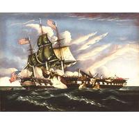 DQCJIYIGL Famous Art Print Artwork Artwork Paintings The Constitution and the Guerriere Chambers Canvas Wall Art for Home Decor 60x90cm