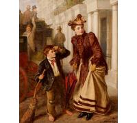 DQCJIYIGL Famous Art Print Artwork Artwork Paintings the Crossing Sweeper by William Powell Frith Canvas Wall Art for Home Decor 60x90cm
