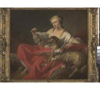 DQCJIYIGL Famous Art Print Artwork Artwork Paintings the Favorite Lamb by Jean Baptiste Marie Pierre Canvas Wall Art for Home Decor 60x90cm