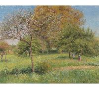 DQCJIYIGL Famous Art Print Artwork Artwork Paintings the Great Walnut Tree Morning Eragny by Camille Jacob Pissarro Canvas Wall Art for Home Decor 60x90cm