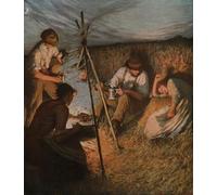 DQCJIYIGL Famous Art Print Artwork Artwork Paintings the Harvesters Supper by Henry Herbert La Thangue Canvas Wall Art for Home Decor 60x90cm