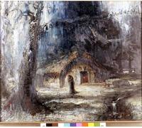 DQCJIYIGL Famous Art Print Artwork Artwork Paintings the House of Undines Decor for the Opera L'or Du Rhine by Hermann Hendrich Canvas Wall Art for Home Decor 60x90cm