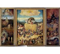 DQCJIYIGL Famous Art Print Artwork Artwork Paintings the Last Judgement Detail of a Woman Being Carried Along by Hieronymus Boske Canvas Wall Art for Home Decor 60x90cm