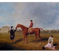 DQCJIYIGL Famous Art Print Artwork Artwork Paintings The Marquis of Queensberry's King David With Up And Held By A Trainer At Newcastle William Henry Davis Canvas Wall Art for Home Decor 60x90cm
